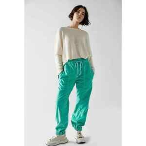 We The Free People Womens Angelo Mid Rise Pull On Jogger Green Size S